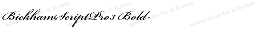 BickhamScriptPro3 Bold字体转换